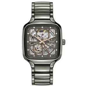 RADO TRUE SQUER AUTOMATIC OPEN HEART (SILVER )WITH OG BOX