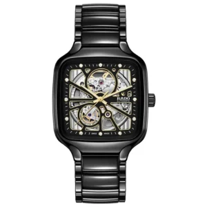 RADO TRUE SQUER AUTOMATIC OPEN HEART (BLACK) WITH OG BOX